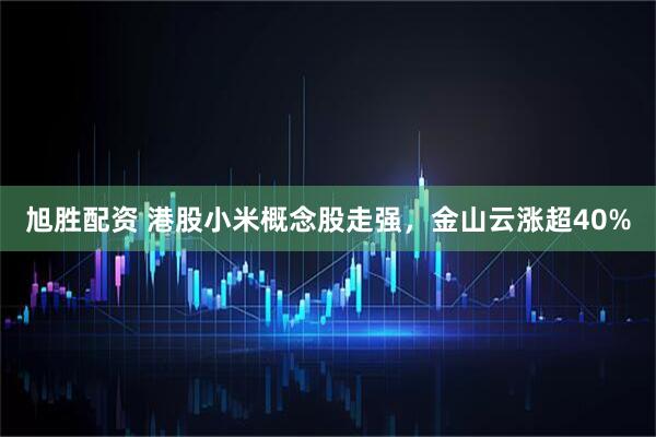 旭胜配资 港股小米概念股走强，金山云涨超40%